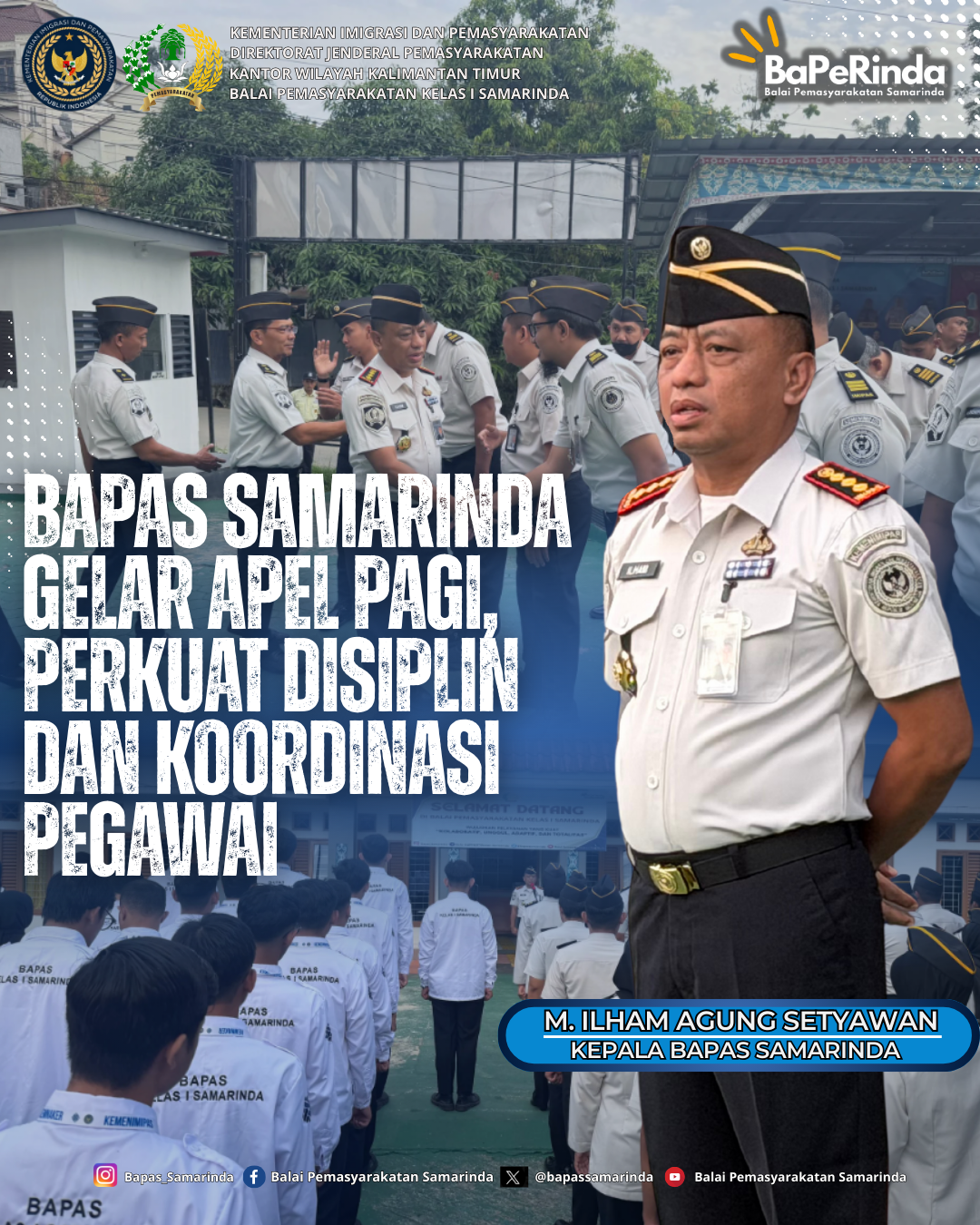 Bapas Samarinda Gelar Apel Pagi, Perkuat Disiplin dan Koordinasi Pegawai