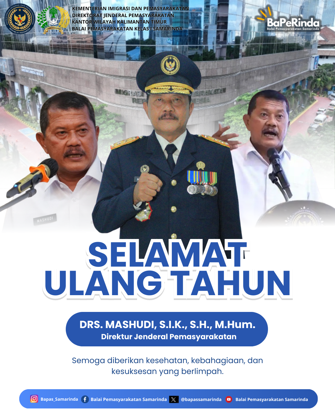Selamat Ulang Tahun Direktur Jenderal Pemasyarakatan