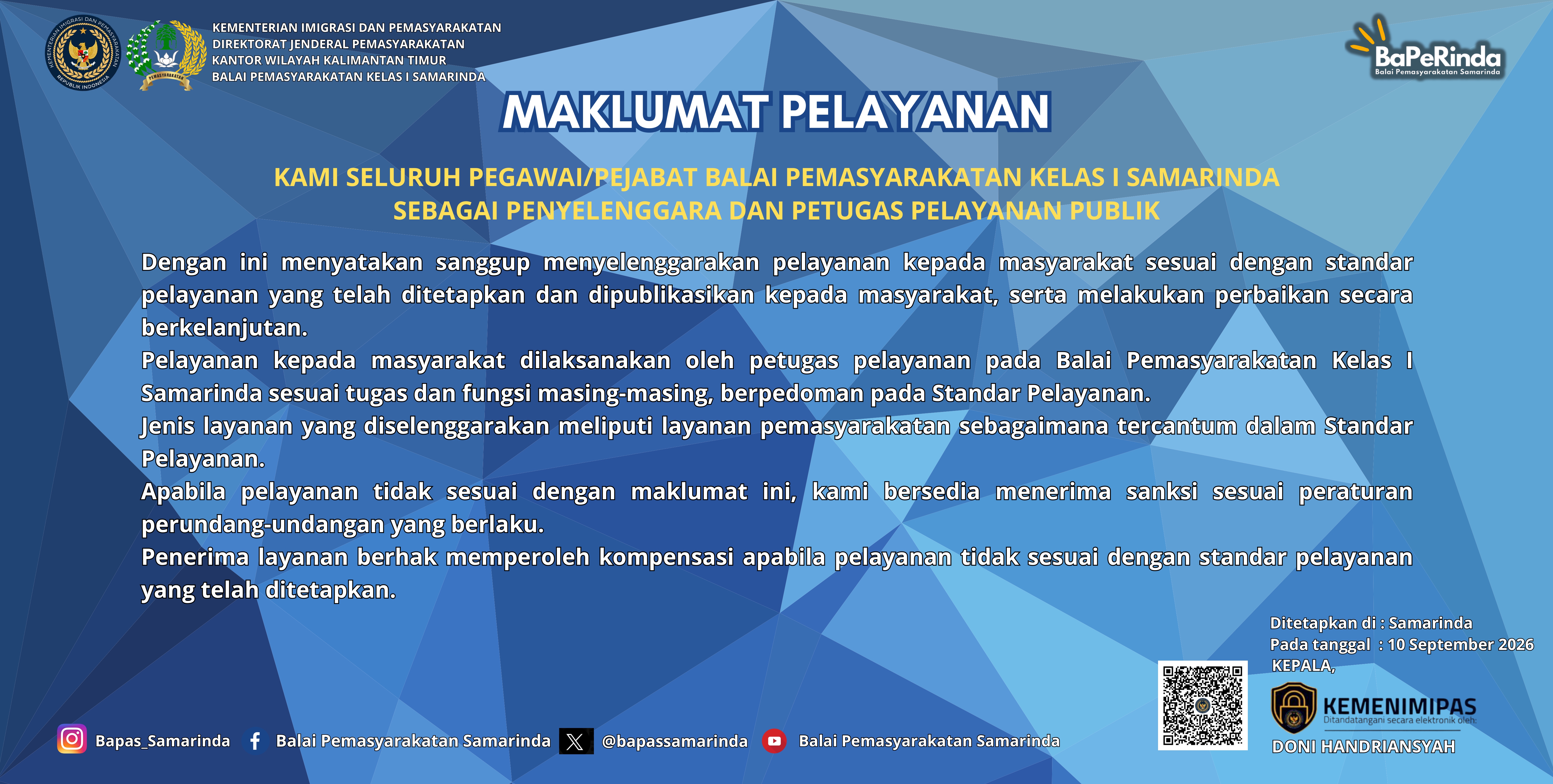 Maklumat Pelayanan 1